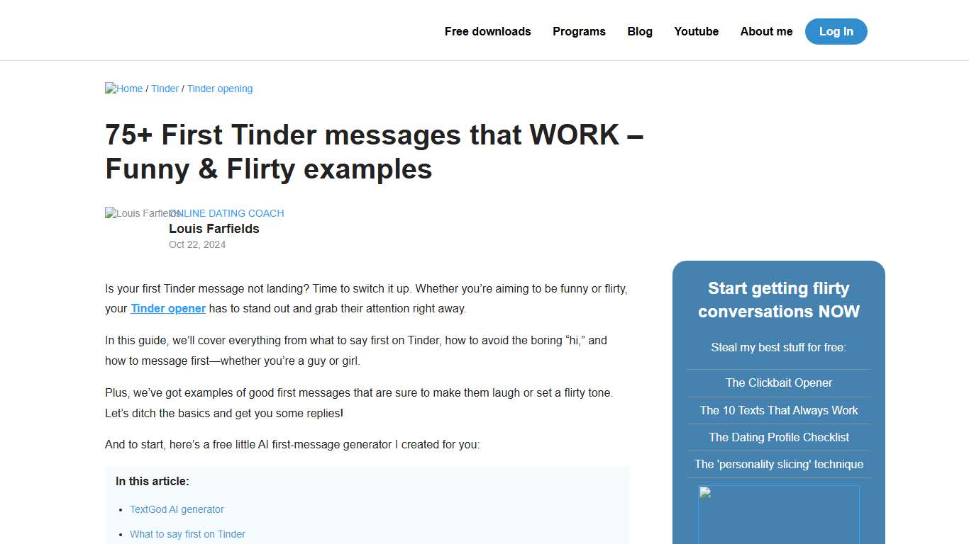 75+ First Tinder messages that WORK - Funny & Flirty examples
