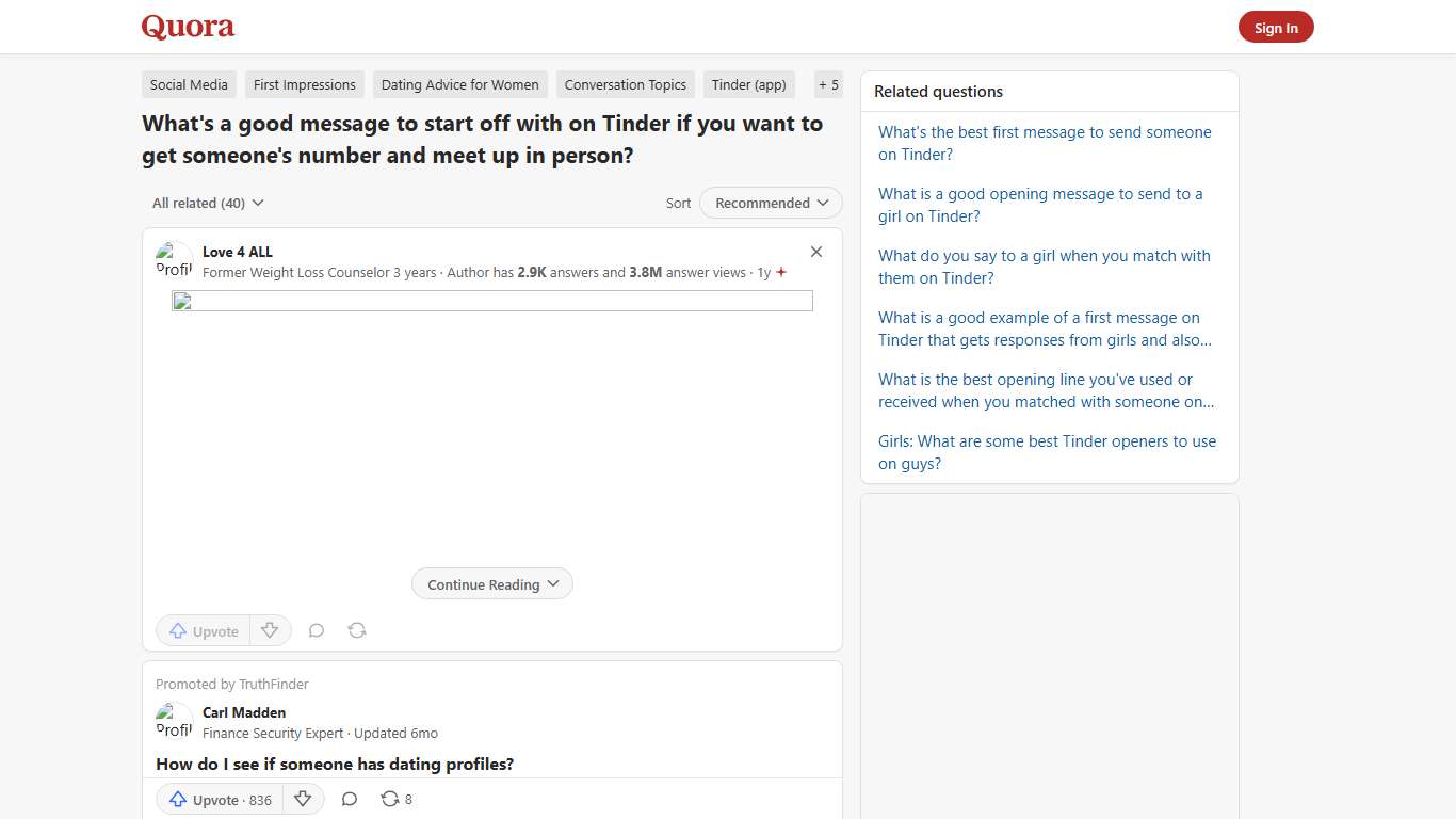 What's a good message to start off with on Tinder if you want to get someone's number and meet up in person? - Quora